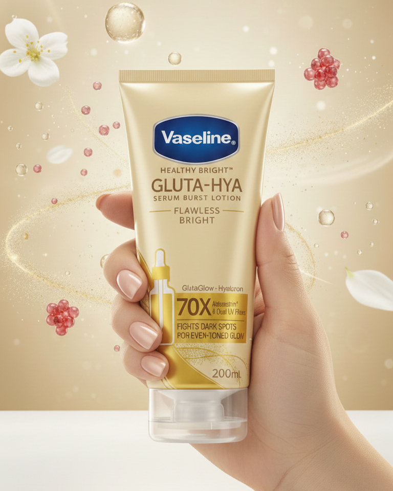 Vaseline Healthy Bright Gluta-Hya Serum Burst Lotion - Flawless Bright 200ml